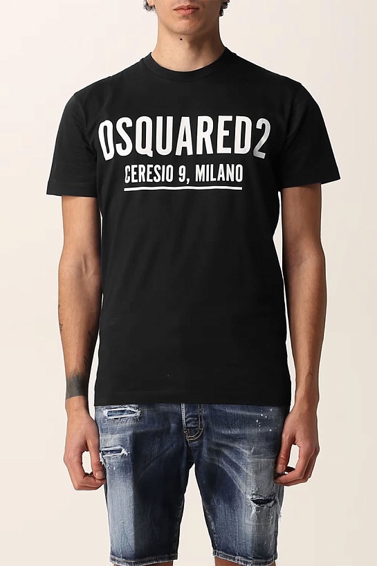 Мужская чёрная футболка Dsquared2 Ceresio 9