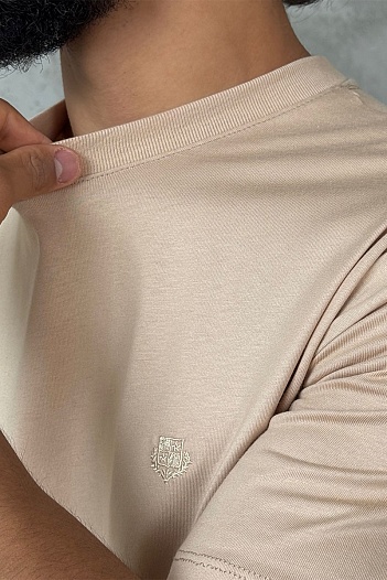 Мужская бежевая футболка Loro Piana   