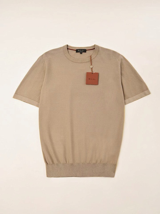 Мужская бежевая футболка Loro Piana premium
