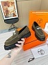 Женские замшевые лоферы Hermes Premium - Green