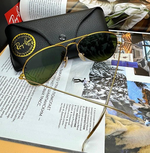 Солнцезащитные очки Ray-Ban Aviator Large Metal - Blue Mirrored   