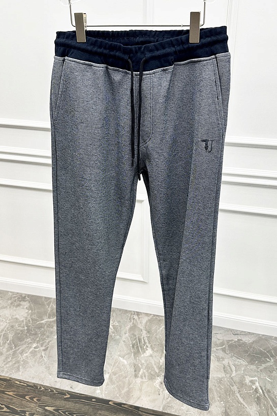 Мужские штаны Trussardi embroidered logo - Grey