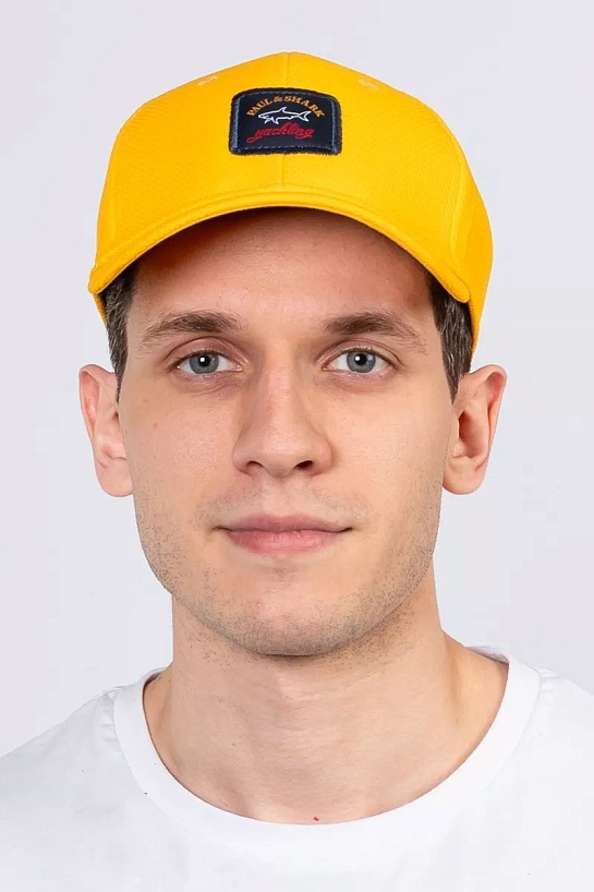 Мужская жёлтая бейсболка Paul & Shark logo-patch