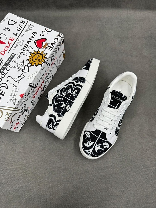Мужские кроссовки Dolce & Gabbana Portofino Majolica-print 