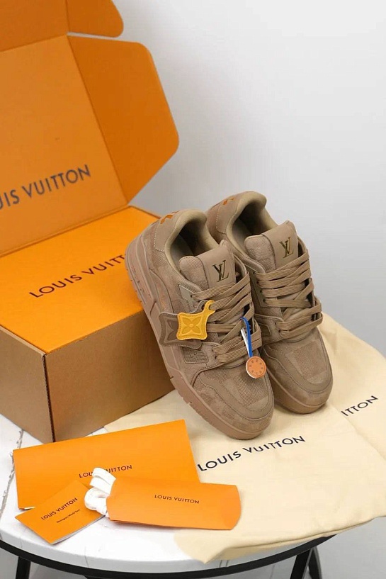 Мужские кроссовки Louis Vuitton Trainer - Beige