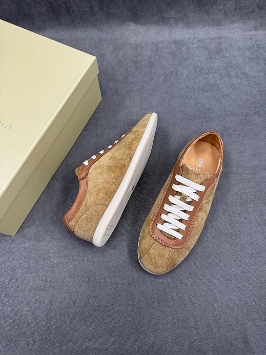 Мужские замшевые кроссовки Brunello Cucinelli