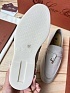 Женские замшевые лоферы Loro Piana Open Walk Premium - Grey