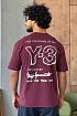 Мужская бордовая футболка Y-3 Yohji Yamamoto