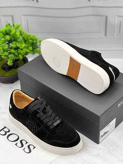 Мужские замшевые кроссовки Hugo Boss Gary Tenn log   