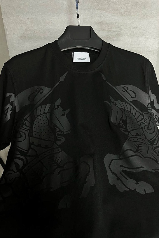 Чёрная футболка Burberry Stifford graphic-print