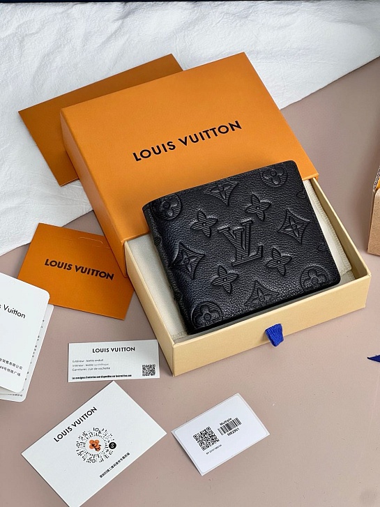 Кожаный кошелёк Louis Vuitton Premium 11x9x2 см