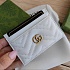 Кожаный чёрный кардхолдер Gucci GG logo-plaque 10x7 см - White