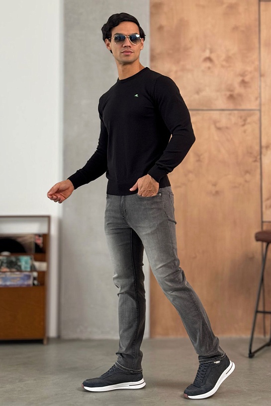 Мужская чёрная кофта Etro logo-embroidered