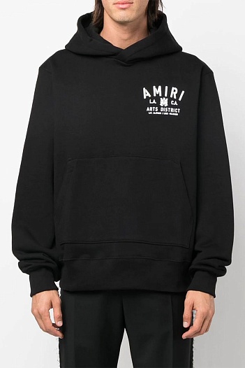 Мужское чёрное худи Amiri logo-print   