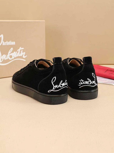 Замшевые кроссовки Christian Louboutin Louis Junior   
