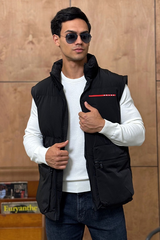 Мужская куртка со съёмными рукавами Prada Linea Rossa