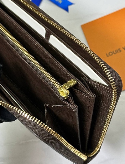 Кожаное портмоне Louis Vuitton Damier Premium 19.5x10.5x2.5 см   