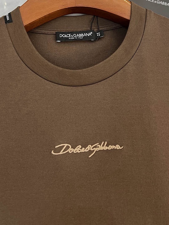 Мужская футболка Dolce & Gabbana Premium - Brown