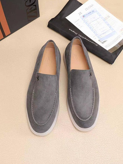 Мужские замшевые лоферы Ermenegildo Zegna   