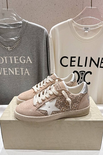Женские кожаные кроссовки Golden Goose Super Star premium   