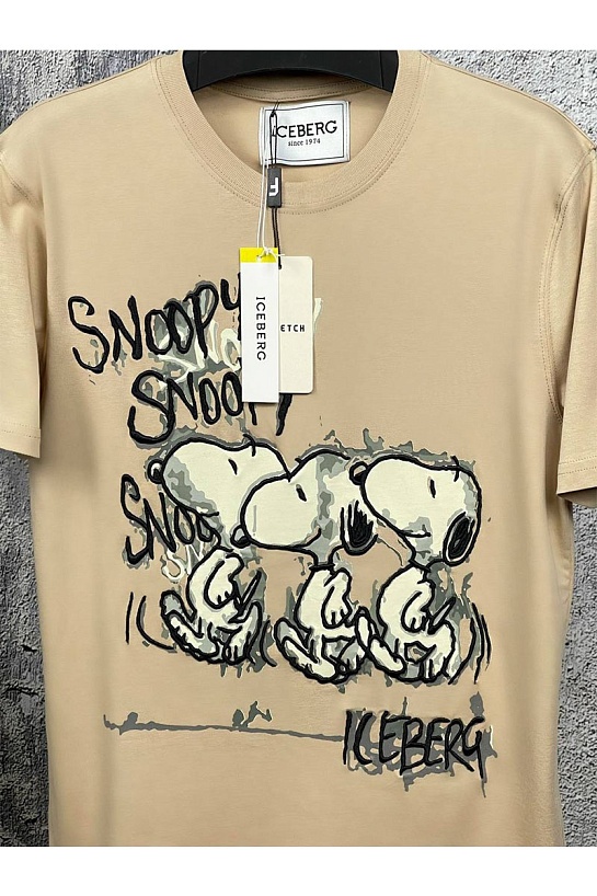 Мужская футболка Iceberg "Snoopy" - Beige
