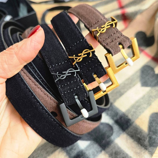 Замшевый ремень Yves Saint Laurent