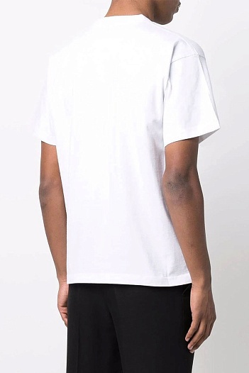 Белая оверсайз футболка Balenciaga graffiti-logo   