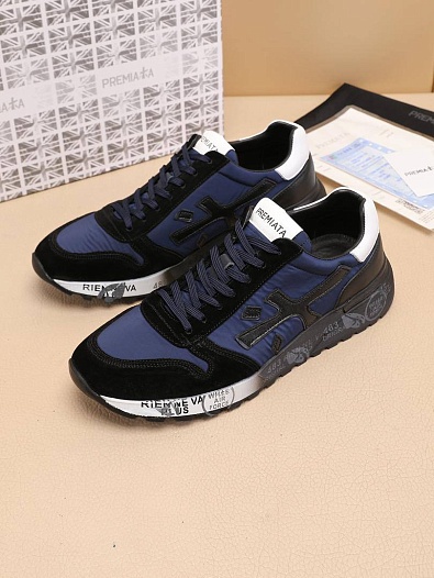 Комбинированные кроссовки Premiata Mick - Navy   