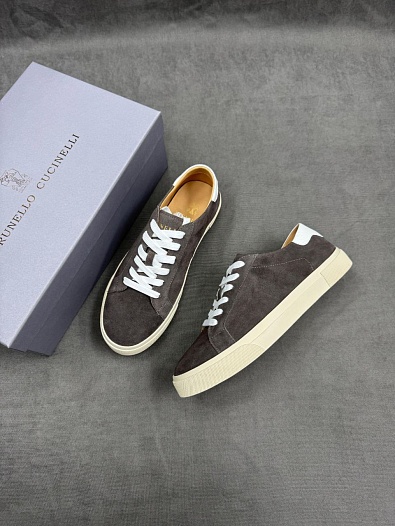 Мужские замшевые кроссовки Brunello Cucinelli   