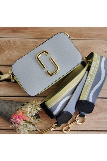 Кожаная сумка Marc Jacobs 25x16 см - Grey   