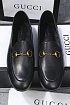 Женские кожаные лоферы Gucci  GG Horsebit - Black