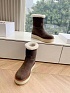 Женские замшевые ботинки с мехом Prada Suede Premium