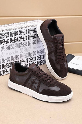 Комбинированные кроссовки Premiata Bonnie - Brown   