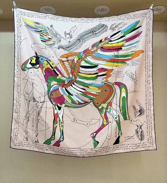 Платок Hermes Harnais Le Pegase premium 87x88 см