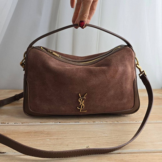 Замшевая сумка Yves Saint Laurent 29x18 см   