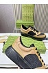 Мужские кожаные кроссовки Gucci - Beige / Black
