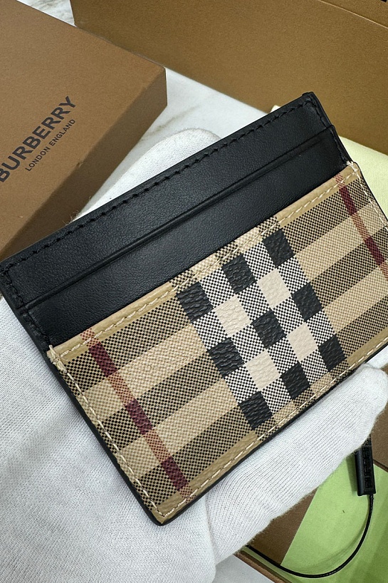 Кожаный кардхолдер Burberry Premium 10x7 см