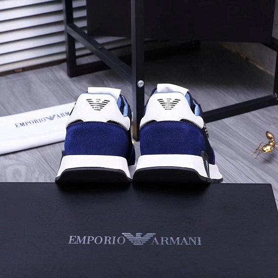 Мужские кроссовки Emporio Armani logo-plaque - Navy