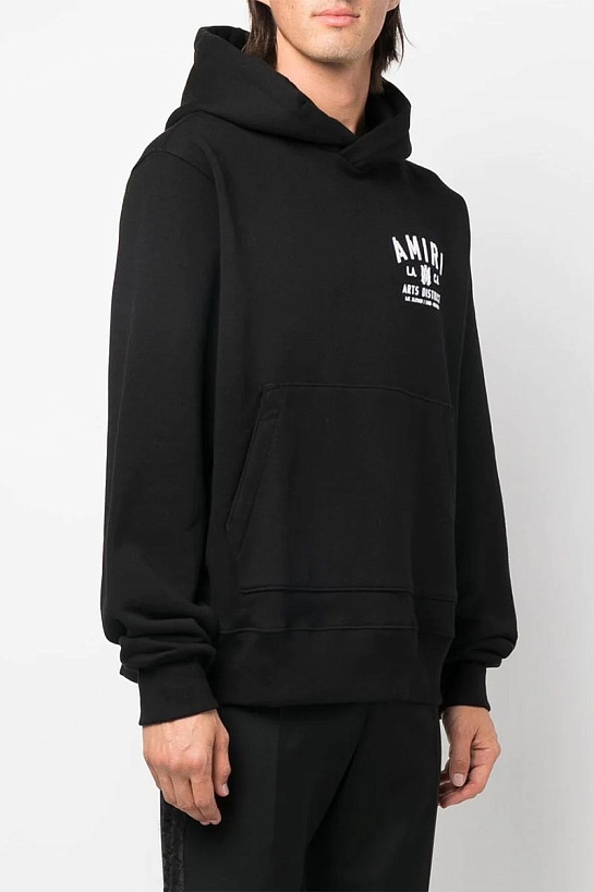 Мужское чёрное худи Amiri logo-print