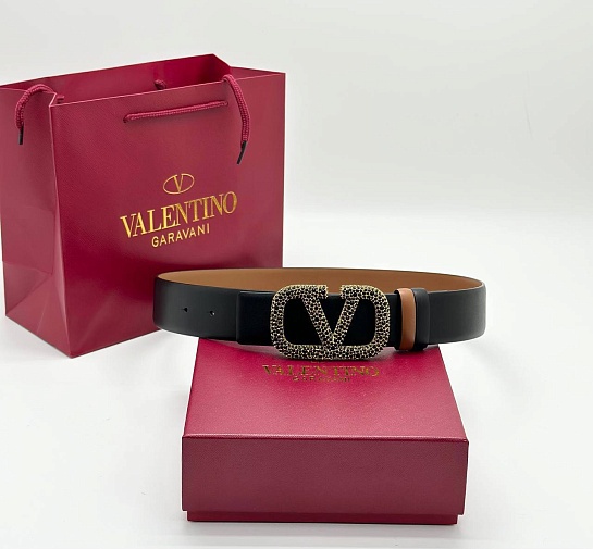 Женский двусторонний ремень Valentino (ширина 3 см, длина 80 / 85 см)