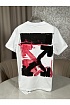 Белая оверсайз футболка Off-White Acrylic Arrow