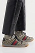 Кожаные кроссовки Gucci GG Screener - Grey