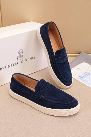 Мужские замшевые лоферы Brunello Cucinelli   