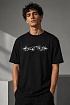 Чёрная оверсайз футболка Givenchy Barbed Wire-print