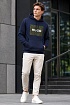 Тёмно-синее мужское худи Hugo Boss Dreeman logo-print