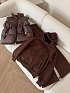 Женский костюм тройка на флисе Schiaparelli premium - Brown