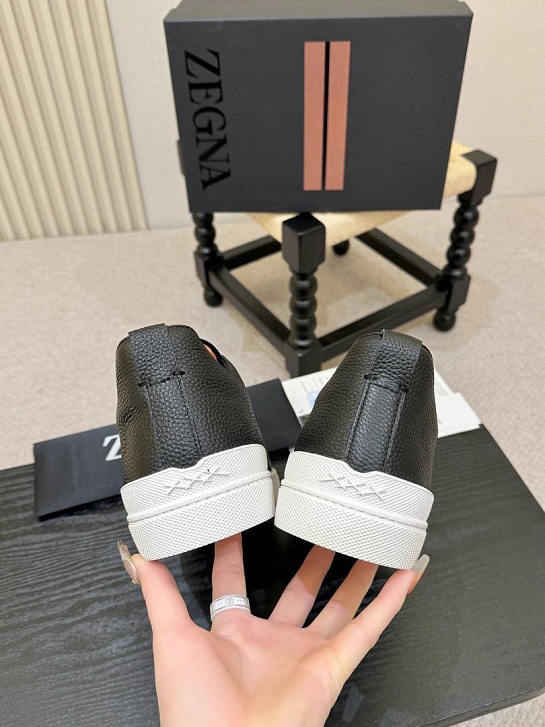 Мужские кроссовки Ermenegildo Zegna Triple Stitch - Black