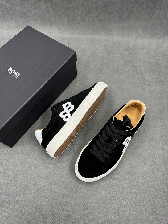 Замшевые кроссовки Hugo Boss Aiden - Black