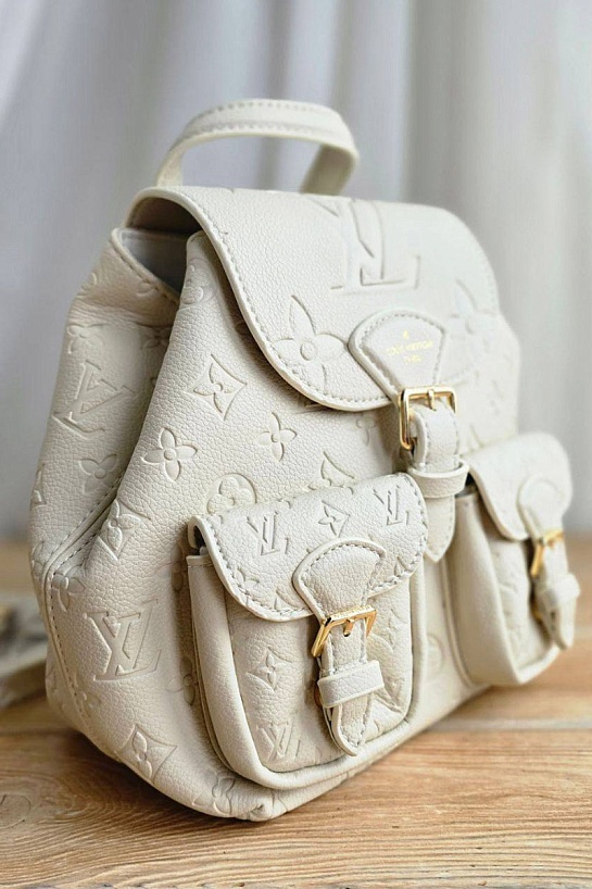 Кожаный рюкзак Louis Vuitton Monogram Empreinte 22x22 - Beige