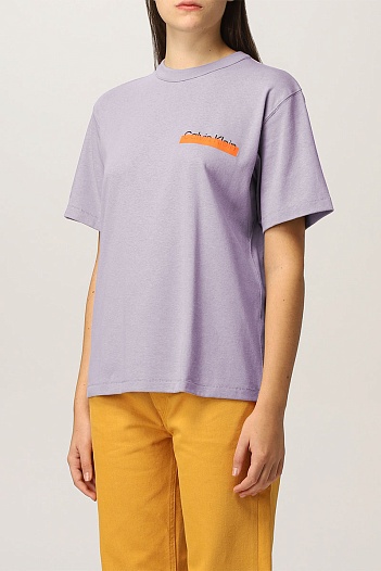 Светло-фиолетовая футболка Orange 2.0 Heron Preston   
